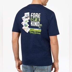 Tommy Bahama Navy Blue Fore Of A Kind Golf T-Shirt Men’s Large